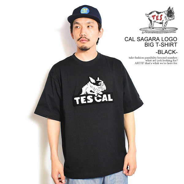 The Endless Summer エンドレスサマー TES CAL SAGARA LOGO BIG T-SHIRT -BLACK- メンズ Tシャツ 半袖 TES ストリート atftps