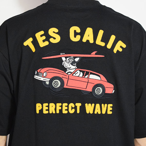 The Endless Summer エンドレスサマー TES VINTAGE CAR EMB T-SHIRT -BLACK- メンズ Tシャツ 半袖 TES ストリート atftps