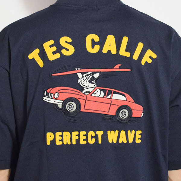 The Endless Summer エンドレスサマー TES VINTAGE CAR EMB T-SHIRT -NAVY- メンズ Tシャツ 半袖 TES ストリート atftps