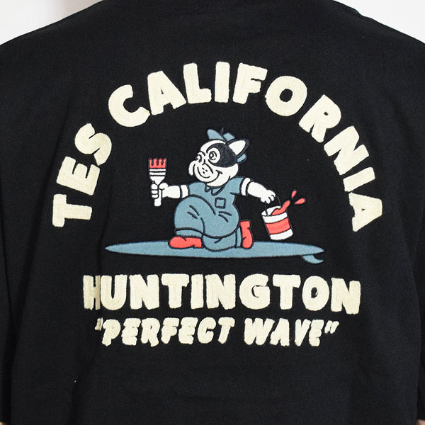 The Endless Summer エンドレスサマー TES PAINTER SUFFER EMB BIG T-SHIRT -BLACK- メンズ Tシャツ 半袖 TES atftps