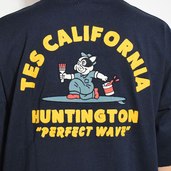 The Endless Summer エンドレスサマー TES PAINTER SUFFER EMB BIG T-SHIRT -NAVY- メンズ Tシャツ 半袖 TES atftps