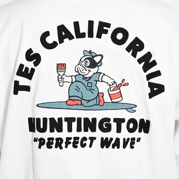 The Endless Summer エンドレスサマー TES PAINTER SUFFER EMB BIG T-SHIRT -WHITE- メンズ Tシャツ 半袖 TES atftps