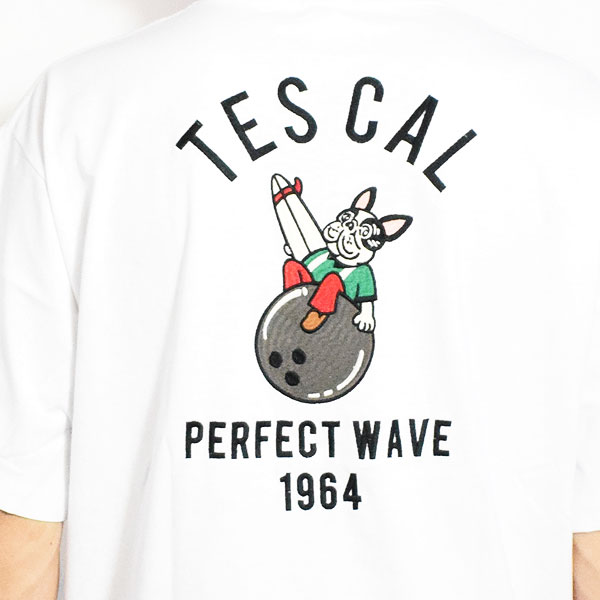 The Endless Summer エンドレスサマー TES BOWLING EMB BIG T-SHIRT -WHITE- メンズ Tシャツ 半袖 TES ビッグシルエット atftps