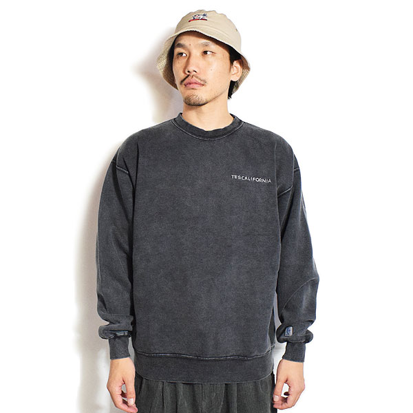 The Endless Summer エンドレスサマー TES BANDANA EMB PIGMENT BIG SWEAT -BLACK- メンズ スウェット トレーナー atftps