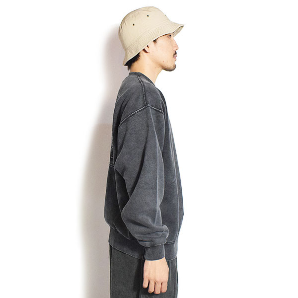 The Endless Summer エンドレスサマー TES BANDANA EMB PIGMENT BIG SWEAT -BLACK- メンズ スウェット トレーナー atftps