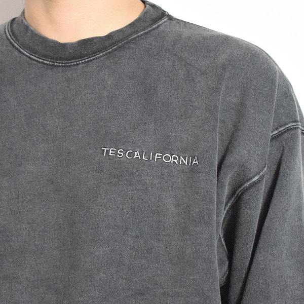 The Endless Summer エンドレスサマー TES BANDANA EMB PIGMENT BIG SWEAT -BLACK- メンズ スウェット トレーナー atftps