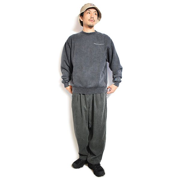 The Endless Summer エンドレスサマー TES BANDANA EMB PIGMENT BIG SWEAT -BLACK- メンズ スウェット トレーナー atftps