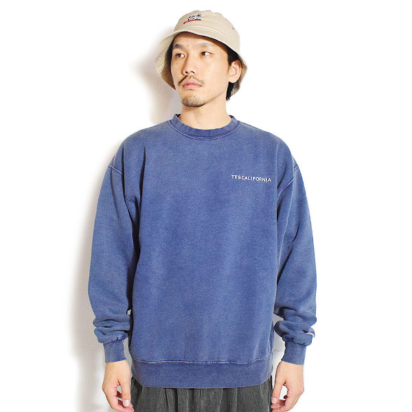 The Endless Summer エンドレスサマー TES BANDANA EMB PIGMENT BIG SWEAT -NAVY- メンズ スウェット トレーナー atftps