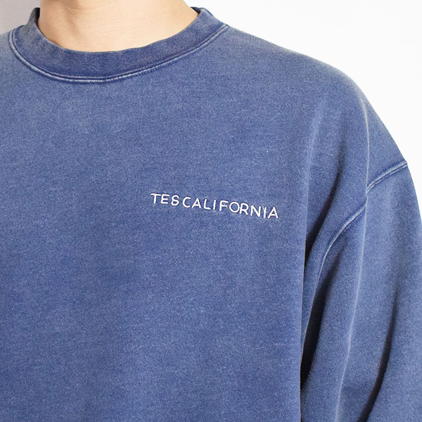 The Endless Summer エンドレスサマー TES BANDANA EMB PIGMENT BIG SWEAT -NAVY- メンズ スウェット トレーナー atftps