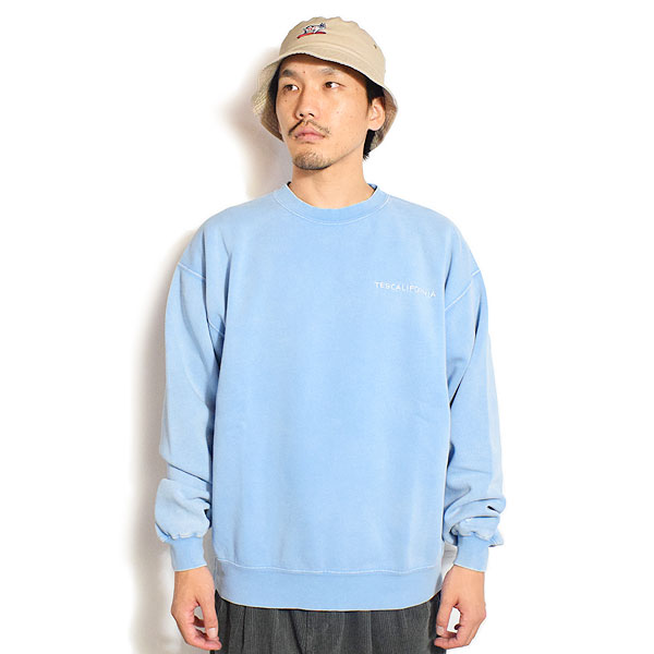 The Endless Summer エンドレスサマー TES BANDANA EMB PIGMENT BIG SWEAT -SAX- メンズ スウェット トレーナー atftps