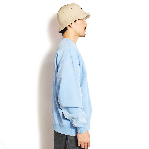 The Endless Summer エンドレスサマー TES BANDANA EMB PIGMENT BIG SWEAT -SAX- メンズ スウェット トレーナー atftps