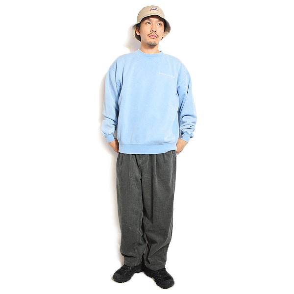 The Endless Summer エンドレスサマー TES BANDANA EMB PIGMENT BIG SWEAT -SAX- メンズ スウェット トレーナー atftps