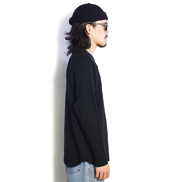 The Endless Summer エンドレスサマー TES HEAVY THRMAL CAL FACTORY LONG SLEEVE T-SHIRT -BLACK- メンズ Tシャツ ストリート atftps