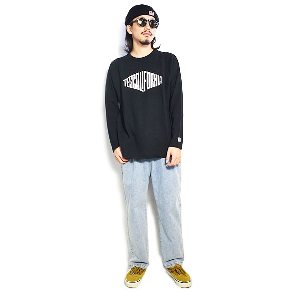 The Endless Summer エンドレスサマー TES HEAVY THRMAL CAL FACTORY LONG SLEEVE T-SHIRT -BLACK- メンズ Tシャツ ストリート atftps