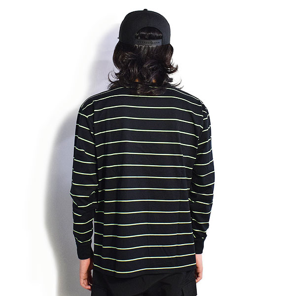 The Endless Summer エンドレスサマー TES NEON BORDER LONG SLEEVE T-SHIRTS -GREEN- メンズ Tシャツ 送料無料 ストリート atftps