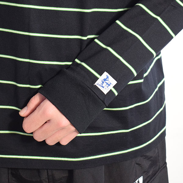 The Endless Summer エンドレスサマー TES NEON BORDER LONG SLEEVE T-SHIRTS -GREEN- メンズ Tシャツ 送料無料 ストリート atftps