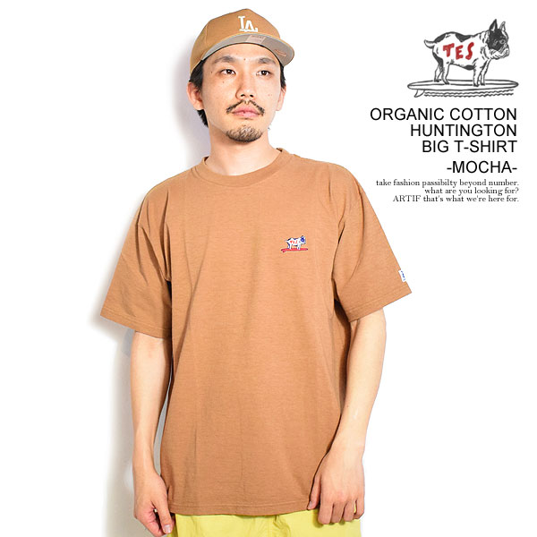 The Endless Summer エンドレスサマー TES ORGANIC COTTON HUNTINGTON BIG T-SHIRT -MOCHA- メンズ Tシャツ 半袖 atftps