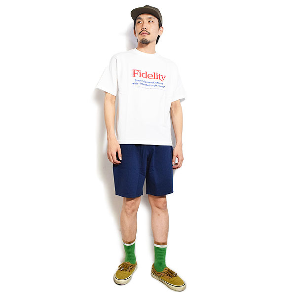 FIDELITY フィデリティ MINI EMB SWEAT SHORTS -DARK NAVY- メンズ ショートパンツ スウェットショーツ 国内生産 atfpts