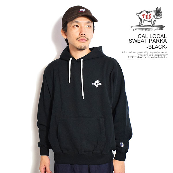 The Endless Summer エンドレスサマー TES CAL LOCAL SWEAT PARKA -BLACK- メンズ パーカー プルオーバー TES 送料無料 atftps