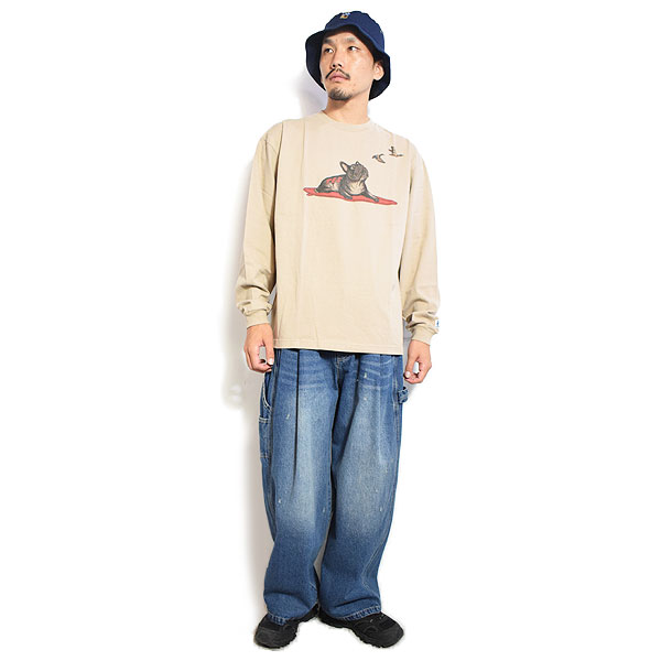 The Endless Summer エンドレスサマー TES 4 COLOR BUHI DUCK WATCHER LONG SLEEVE T-SHIRT -BEIGE- Tシャツ atftps