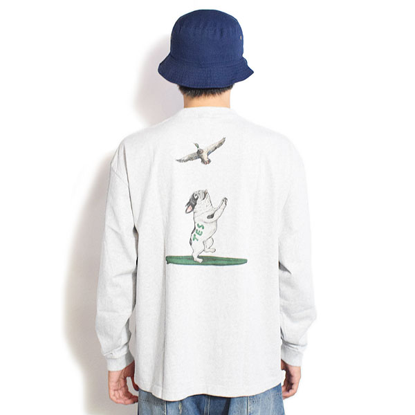 The Endless Summer エンドレスサマー TES 4 COLOR BUHI DUCK WATCHER LONG SLEEVE T-SHIRT -MIX GRAY- Tシャツ atftps