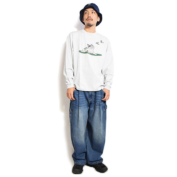 The Endless Summer エンドレスサマー TES 4 COLOR BUHI DUCK WATCHER LONG SLEEVE T-SHIRT -MIX GRAY- Tシャツ atftps
