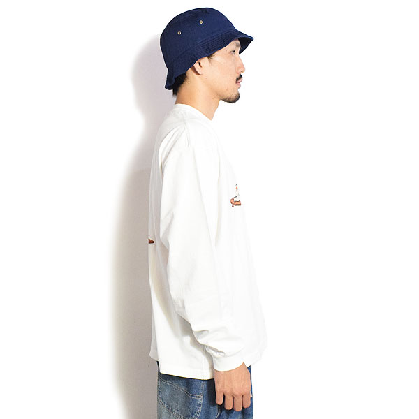 The Endless Summer エンドレスサマー TES 4 COLOR BUHI DUCK WATCHER LONG SLEEVE T-SHIRT -WHITE- Tシャツ atftps
