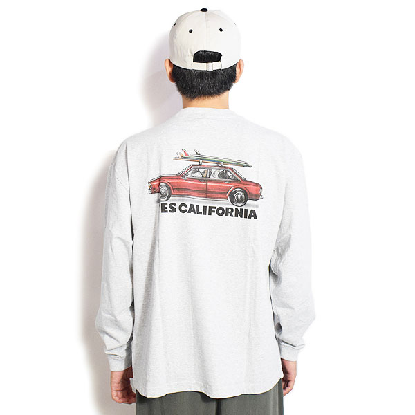 The Endless Summer エンドレスサマー TES 4 BUHI CHASING THE WAVES LONG SLEEVE T-SHIRT -MIX GRAY- Tシャツ atftps