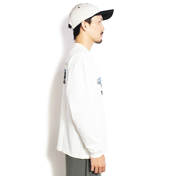 The Endless Summer エンドレスサマー TES 4 BUHI CHASING THE WAVES LONG SLEEVE T-SHIRT -WHITE- メンズ Tシャツ atftps