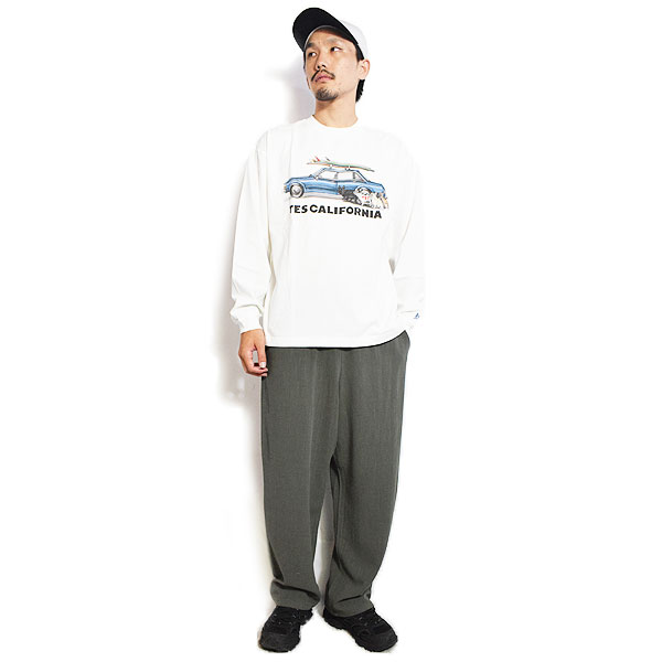 The Endless Summer エンドレスサマー TES 4 BUHI CHASING THE WAVES LONG SLEEVE T-SHIRT -WHITE- メンズ Tシャツ atftps