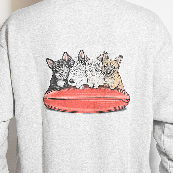 The Endless Summer エンドレスサマー TES 4BUHI SURFER SWEAT PARKA -MIX GRAY- メンズ パーカー プルオーバー TES atftps