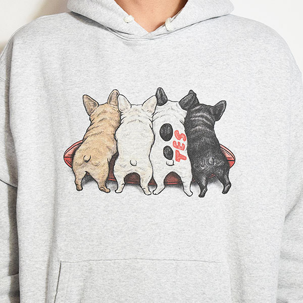 The Endless Summer エンドレスサマー TES 4BUHI SURFER SWEAT PARKA -MIX GRAY- メンズ パーカー プルオーバー TES atftps