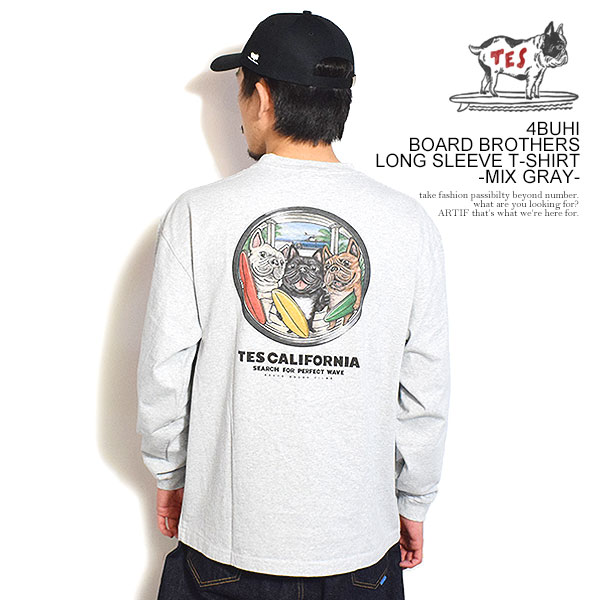 The Endless Summer エンドレスサマー TES 4BUHI BOARD BROTHERS LONG SLEEVE T-SHIRT -MIX GRAY- メンズ Tシャツ atftps 7,700円