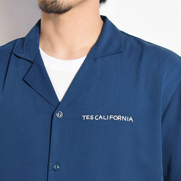 The Endless Summer エンドレスサマー TES BANDANA EMB SHIRT -BLUE GRAY- メンズ シャツ 半袖 TES 送料無料 atftps