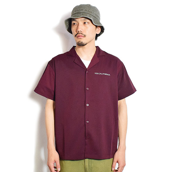 The Endless Summer エンドレスサマー TES BANDANA EMB SHIRT -WINE- メンズ シャツ 半袖 TES 送料無料 atftps