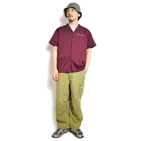 The Endless Summer エンドレスサマー TES BANDANA EMB SHIRT -WINE- メンズ シャツ 半袖 TES 送料無料 atftps