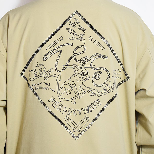 The Endless Summer エンドレスサマー TES BANDANA LOGO COACH JACKET -BEIGE- メンズ ジャケット コーチジャケット atfjkt