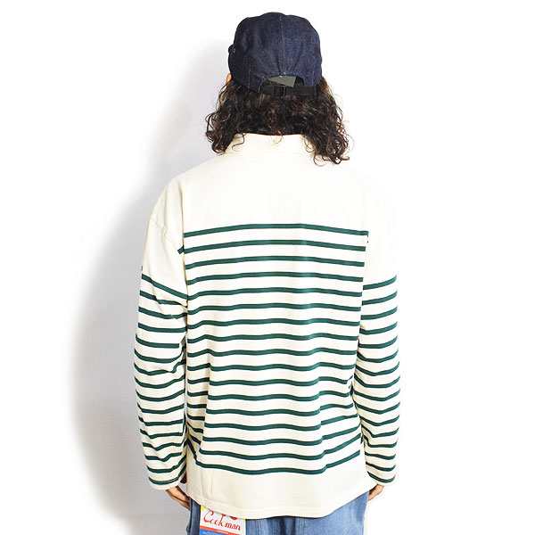 FIDELITY フィデリティ PANEL BORDER L/S POLO メンズ ポロシャツ 長袖