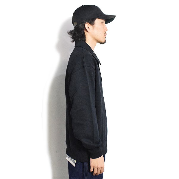 FIDELITY フィデリティ N/C SWEAT HALF SNAP -BLACK- メンズ