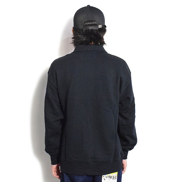 FIDELITY フィデリティ N/C SWEAT HALF SNAP -BLACK- メンズ