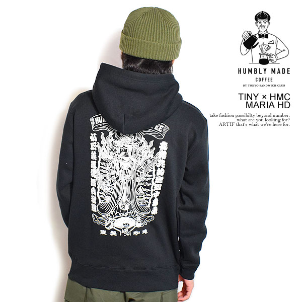 30％OFF SALE セール HUMBLY MADE COFFEE ハンブリーメイドコーヒー TINY × HMC MARIA HD パーカー プルオーバー atftps