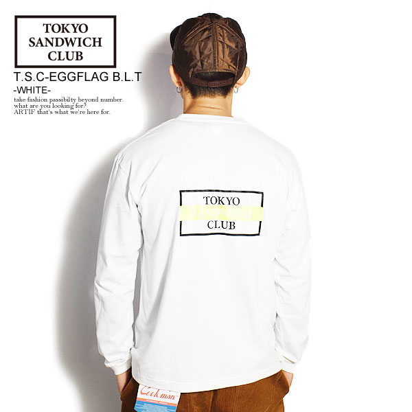 TOKYO SANDWICH CLUB トウキョウサンドウィッチクラブ T.S.C-EGGFLAG B.L.T -WHITE- メンズ Tシャツ ストリート atftpsの通販は 5,742円