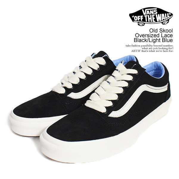 VANS バンズ Old Skool Oversized Lace Black/Light Blue メンズ スニーカー オールドスクール 送料無料 ストリート atfacc