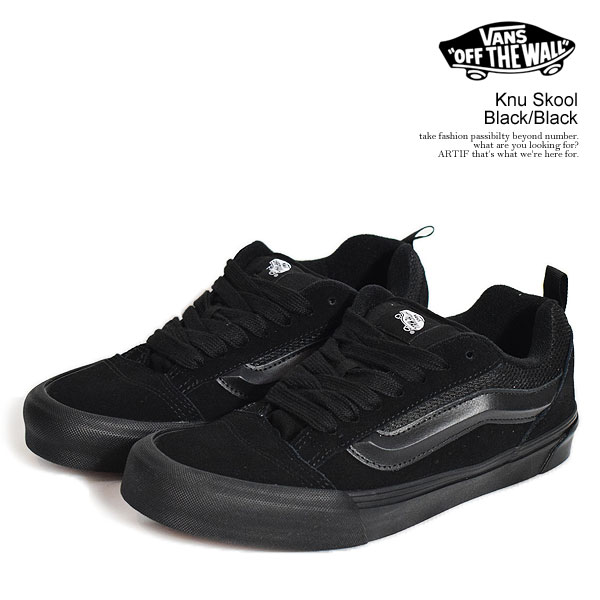 VANS ヴァンズ Knu Skool Black/Black メンズ スニーカー ニュースクール シューズ スケートシューズ バンズ 送料無料 atfacc