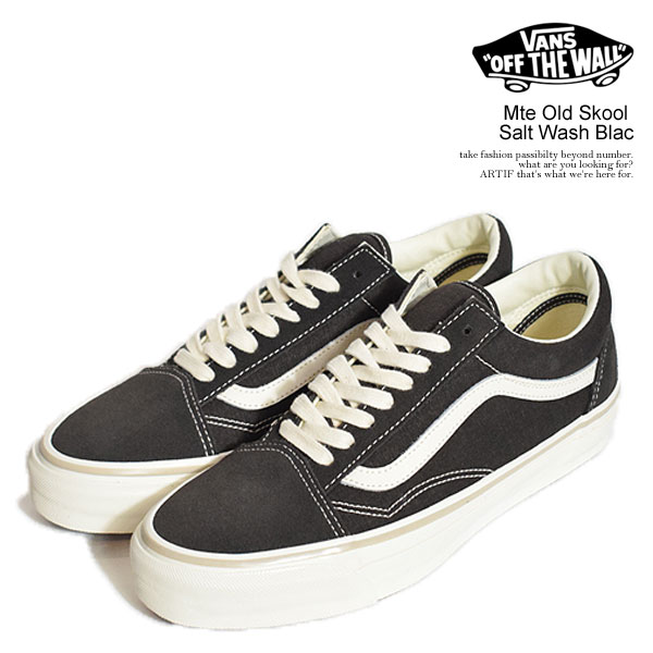 VANS ヴァンズ Mte Old Skool Salt Wash Black メンズ スニーカー オールドスクール シューズ バンズ 送料無料 ストリート atfacc