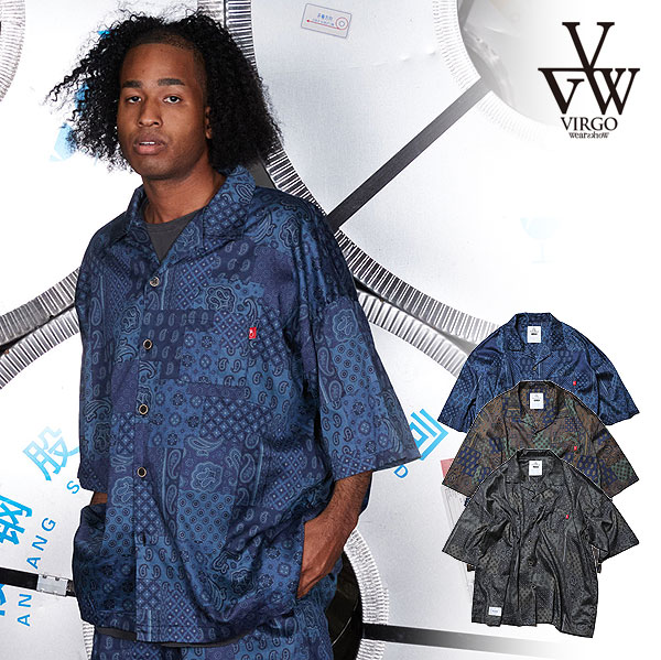 30％OFF SALE セール VIRGOwearworks ヴァルゴウェアワークス Voyage shirt メンズ シャツ 半袖シャツ 総柄 送料無料 atftpsの通販は