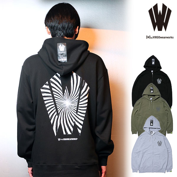 W by VIRGOwearworks ダブリューバイヴァルゴウェアワークス Warp logo zip hoodie atftps