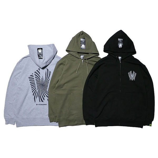 20％OFF SALE セール W by VIRGOwearworks ダブリューバイヴァルゴウェアワークス Warp logo zip hoodie atftps_15