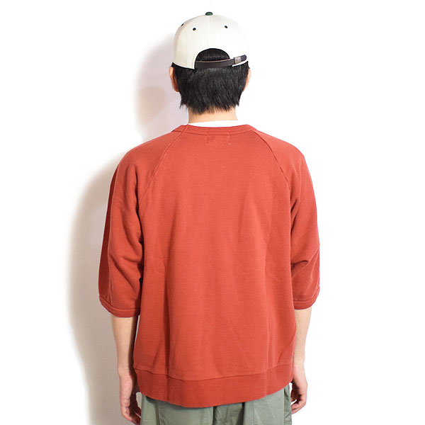 WEIRDO ウィアード TIKITIKI SURF CLUB - S/S SWEAT -ORANGE- メンズ スウェット 半袖 スウェットTシャツ アメカジ 送料無料 atftps