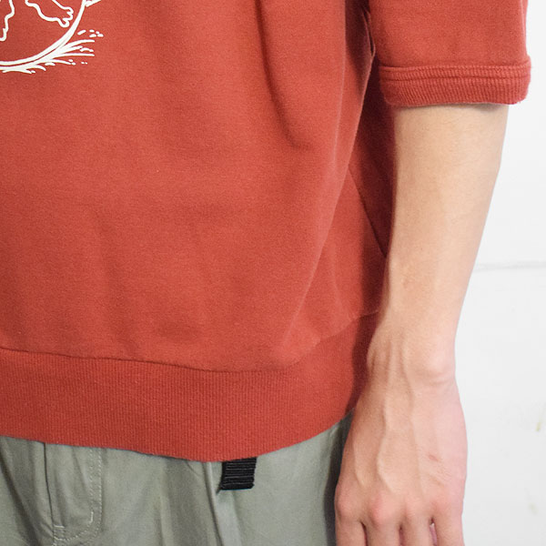 WEIRDO ウィアード TIKITIKI SURF CLUB - S/S SWEAT -ORANGE- メンズ スウェット 半袖 スウェットTシャツ アメカジ 送料無料 atftps